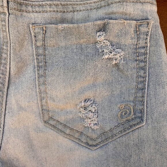 Girls Light Wash Denim Jean Shorts By Indigo Rein Forever Adjustable Waist - Picture 10 of 10